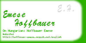 emese hoffbauer business card